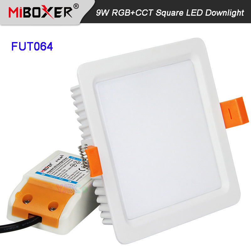 Miboxer Square RGB+CCT 9W LED Downlight FUT064 AC 100V 220V Indoor Panel lighting spotlight ceiling lamp 2.4G Remote APP Control