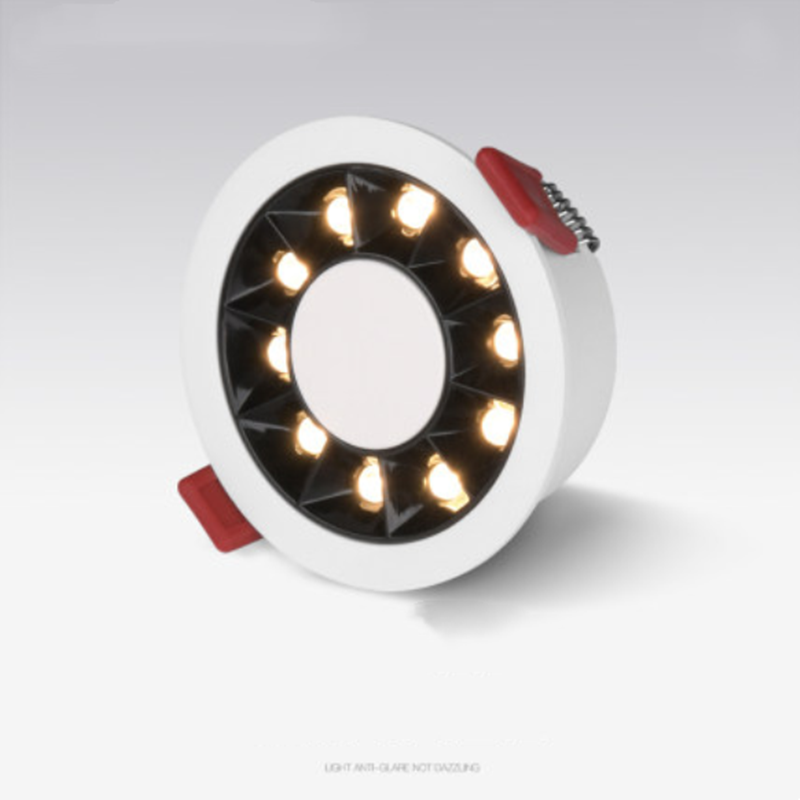 QIUBOSS Modern LED Grille Light AC220V Recessed Led Downlight Dimmable Household Spotlight 30W Embedded Lighting Lamp for Indoor