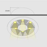 QIUBOSS Modern LED Grille Light AC220V Recessed Led Downlight Dimmable Household Spotlight 30W Embedded Lighting Lamp for Indoor