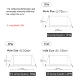 QIUBOSS Modern LED Grille Light AC220V Recessed Led Downlight Dimmable Household Spotlight 30W Embedded Lighting Lamp for Indoor