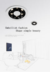 QIUBOSS Modern LED Grille Light AC220V Recessed Led Downlight Dimmable Household Spotlight 30W Embedded Lighting Lamp for Indoor