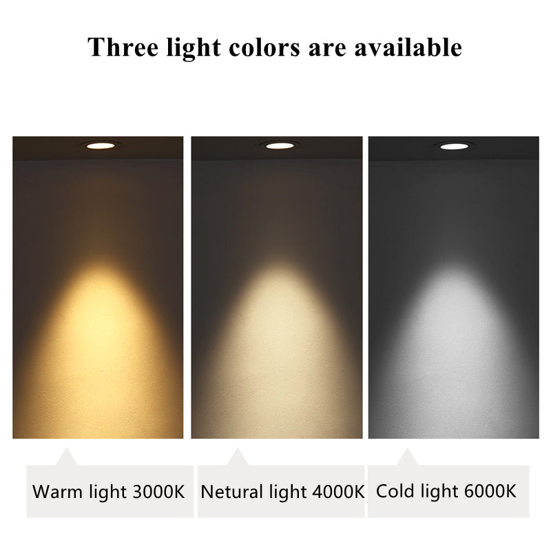 QIUBOSS Modern LED Grille Light AC220V Recessed Led Downlight Dimmable Household Spotlight 30W Embedded Lighting Lamp for Indoor