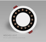 QIUBOSS Modern LED Grille Light AC220V Recessed Led Downlight Dimmable Household Spotlight 30W Embedded Lighting Lamp for Indoor