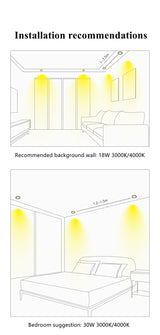 QIUBOSS Modern LED Grille Light AC220V Recessed Led Downlight Dimmable Household Spotlight 30W Embedded Lighting Lamp for Indoor