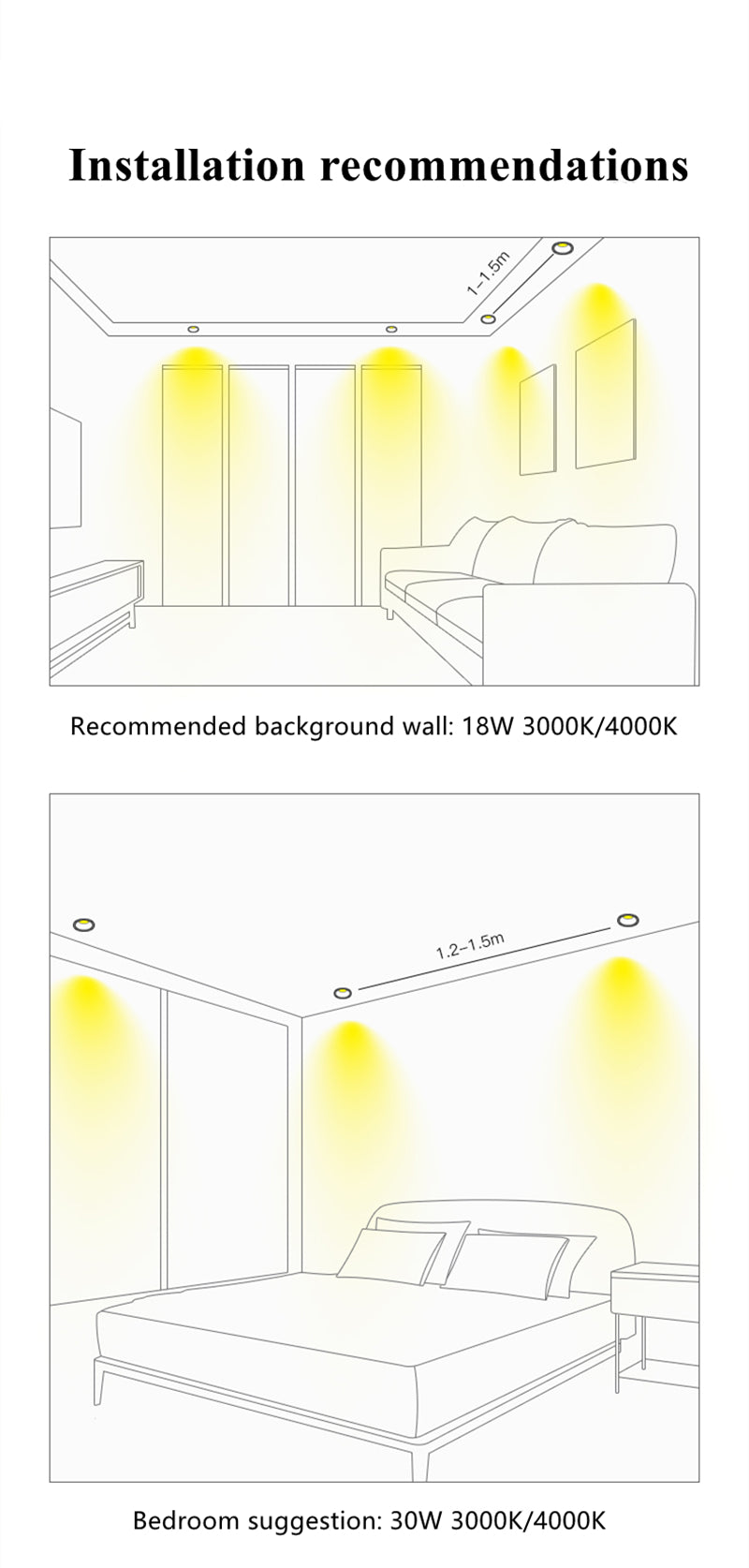 QIUBOSS Modern LED Grille Light AC220V Recessed Led Downlight Dimmable Household Spotlight 30W Embedded Lighting Lamp for Indoor