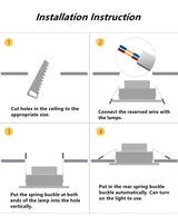 QIUBOSS Modern LED Grille Light AC220V Recessed Led Downlight Dimmable Household Spotlight 30W Embedded Lighting Lamp for Indoor