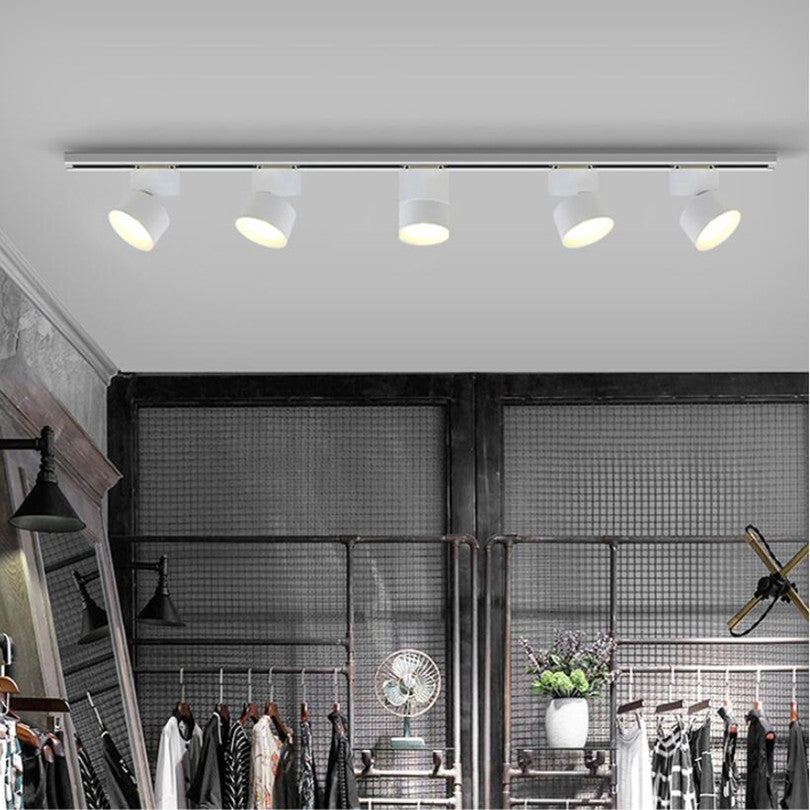 Dimmable 15W 20W LED Track Light Foldable Rotatable Surface Mounted LED Ceiling Lamp Downlight Rail Spotlight White Black Body