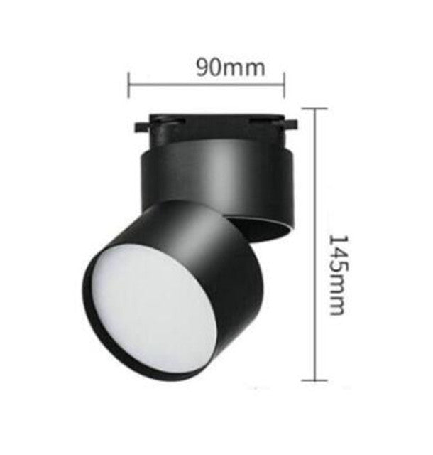 Dimmable 15W 20W LED Track Light Foldable Rotatable Surface Mounted LED Ceiling Lamp Downlight Rail Spotlight White Black Body