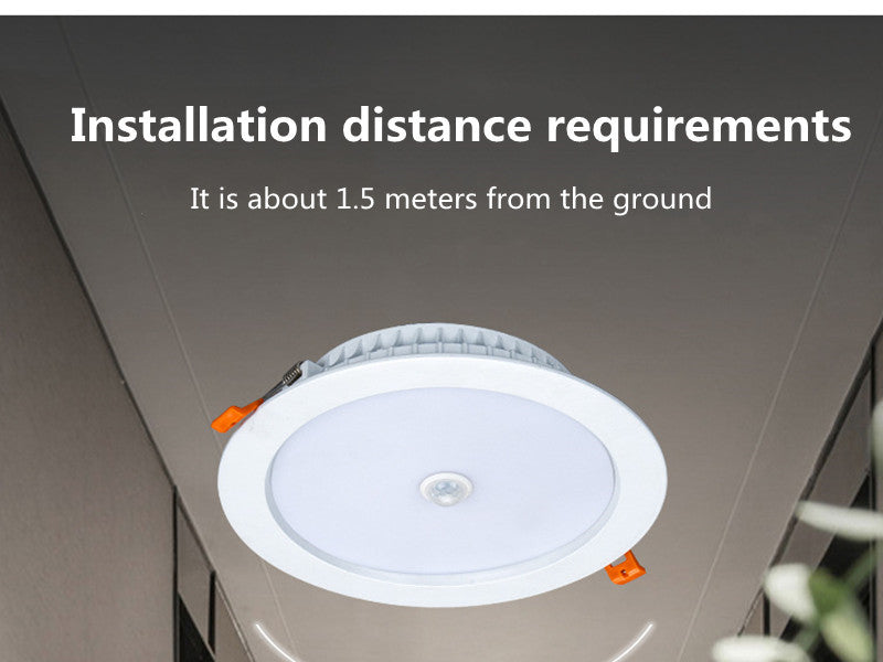 New 3W 5W 7W 9W 12W 30W Human Body Induction Downlight LED Downlight LED Waterproof IP42 For Garden Spotlight Balcony Park