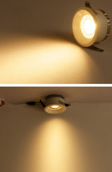 Dimmable Anti-Glare LED COB Recessed Downlight 110v 220v 5W 7W 9W 12W Round White Ceiling Spot Lights for Aisle Pic Background
