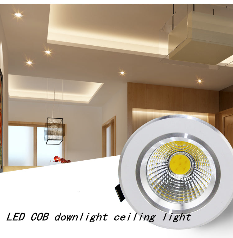 Dimmable Led downlight light COB Ceiling Spot Light 3w 5w 7w 9w 12w 15w 85-265V ceiling recessed Lights Indoor Lighting
