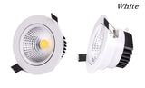Dimmable Led downlight light COB Ceiling Spot Light 3w 5w 7w 9w 12w 15w 85-265V ceiling recessed Lights Indoor Lighting