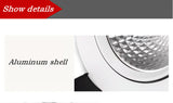 Dimmable Led downlight light COB Ceiling Spot Light 3w 5w 7w 9w 12w 15w 85-265V ceiling recessed Lights Indoor Lighting