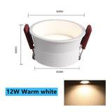 5W 7W 12W 20W COB Downlight Dimmable LED Ceiling Lamp 110V 220V Spotlight 3000K 4000K 6000K For Home Background Wall Lighting