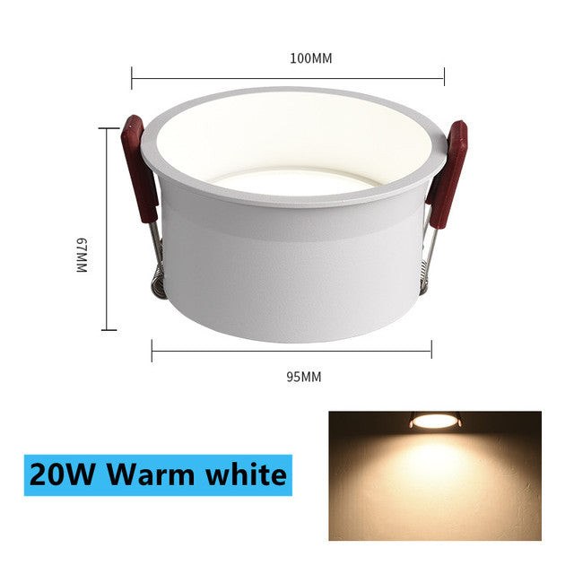5W 7W 12W 20W COB Downlight Dimmable LED Ceiling Lamp 110V 220V Spotlight 3000K 4000K 6000K For Home Background Wall Lighting