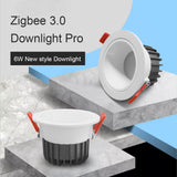 GLEDOPTO Zigbee Downlight 220V 110V 6W RGB CCT Smart Life Waterproof Spot LED Ceiling Light Work with Hub Tuya APP Voice Control