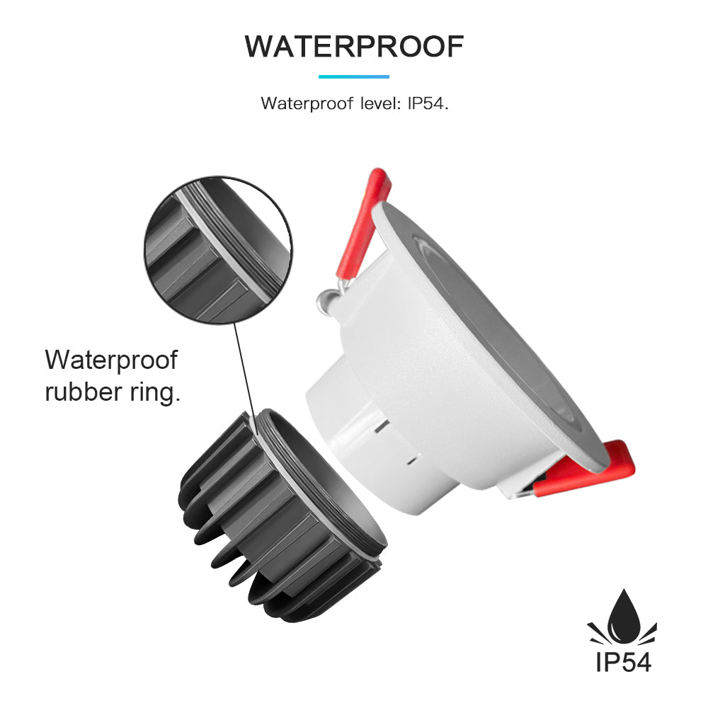 GLEDOPTO Zigbee Downlight 220V 110V 6W RGB CCT Smart Life Waterproof Spot LED Ceiling Light Work with Hub Tuya APP Voice Control