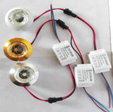 Crystal Mini LED Spot Light Cabinet Lamps AC85-265V 1W LED Recessed Ceiling LED Down Light Aluminum Indoor Light