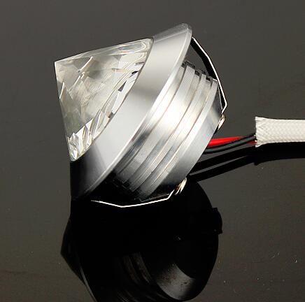 Crystal Mini LED Spot Light Cabinet Lamps AC85-265V 1W LED Recessed Ceiling LED Down Light Aluminum Indoor Light