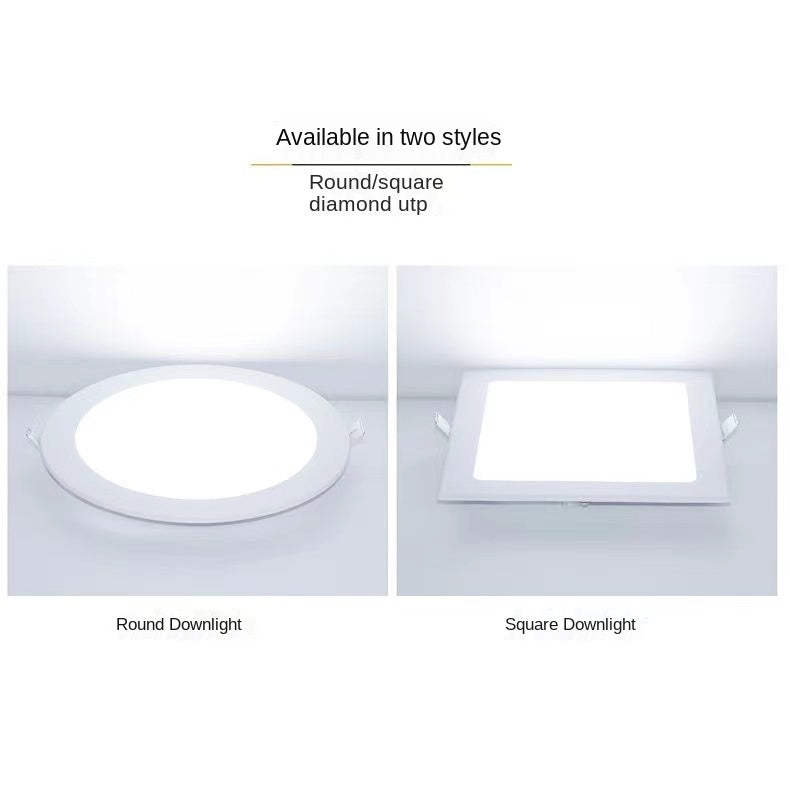LED Ultra-thin Round Downlight 3W-25W Suitable For Home and Commercial Indoor Lighting Embedded Square Ceiling Spot Light