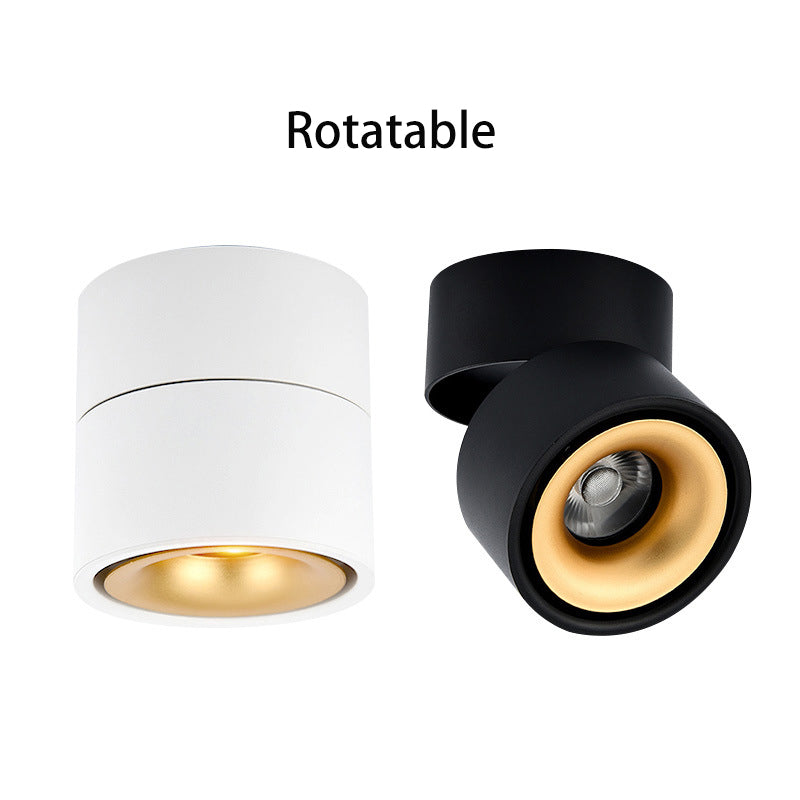 BRGT LED Spot Lights Surface Mounted Ceiling Lamp 5W7W12W Downlight Foco Foldable Track Light For Kitchen Store Indoor Lighting