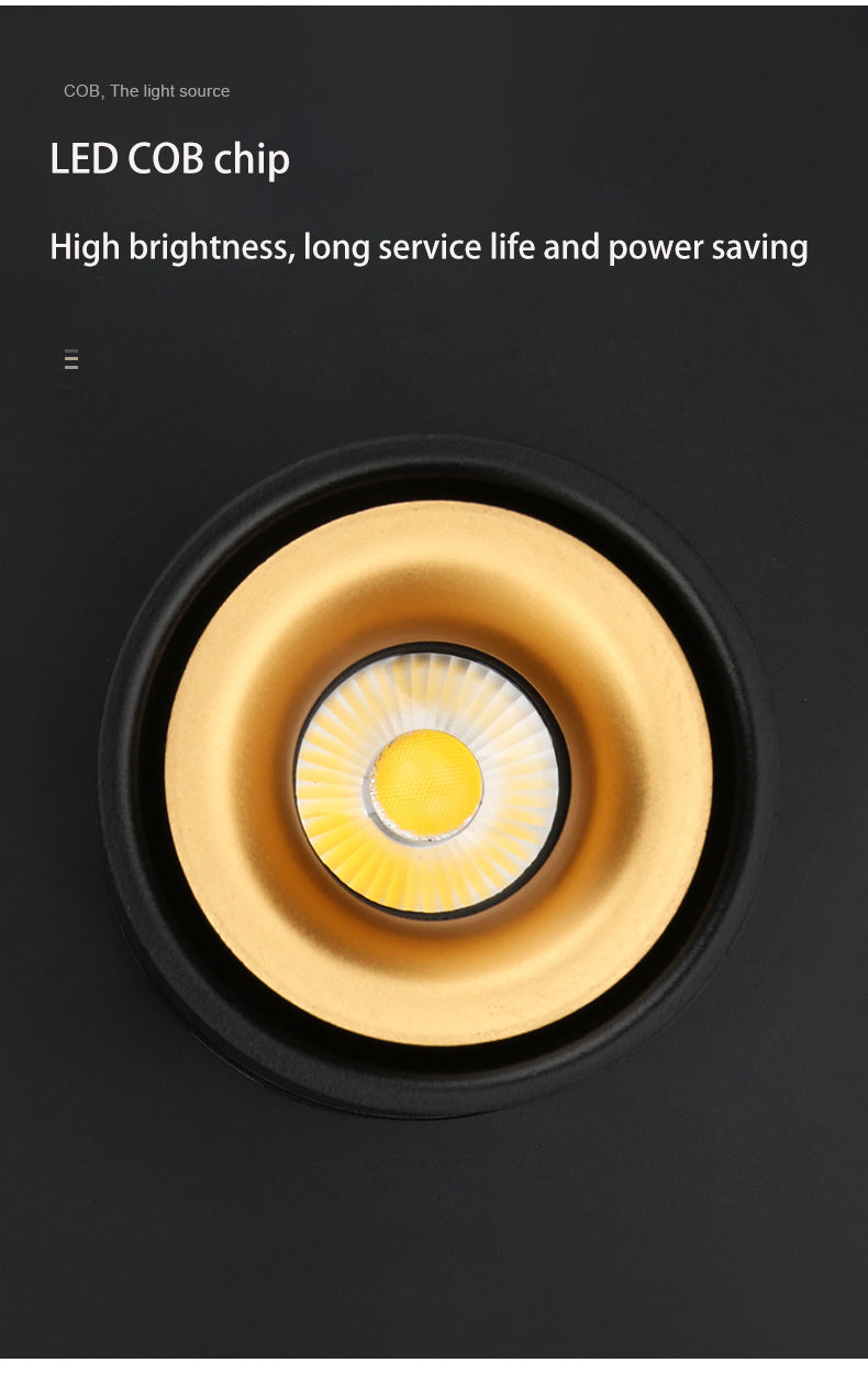 BRGT LED Spot Lights Surface Mounted Ceiling Lamp 5W7W12W Downlight Foco Foldable Track Light For Kitchen Store Indoor Lighting