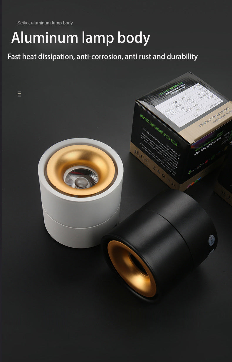 BRGT LED Spot Lights Surface Mounted Ceiling Lamp 5W7W12W Downlight Foco Foldable Track Light For Kitchen Store Indoor Lighting