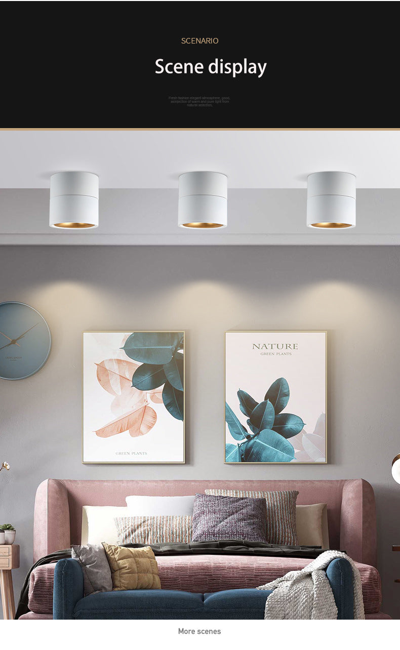 BRGT LED Spot Lights Surface Mounted Ceiling Lamp 5W7W12W Downlight Foco Foldable Track Light For Kitchen Store Indoor Lighting