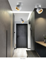 BRGT LED Spot Lights Surface Mounted Ceiling Lamp 5W7W12W Downlight Foco Foldable Track Light For Kitchen Store Indoor Lighting