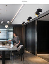 BRGT LED Spot Lights Surface Mounted Ceiling Lamp 5W7W12W Downlight Foco Foldable Track Light For Kitchen Store Indoor Lighting