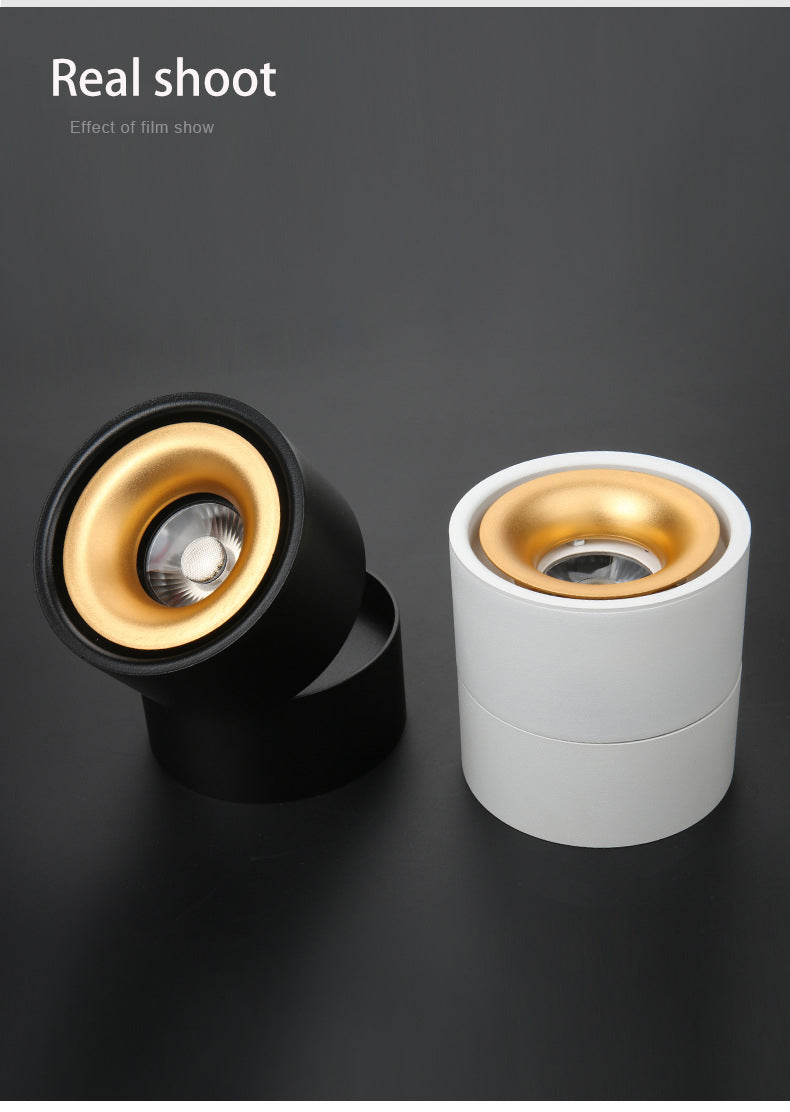 BRGT LED Spot Lights Surface Mounted Ceiling Lamp 5W7W12W Downlight Foco Foldable Track Light For Kitchen Store Indoor Lighting