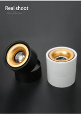 BRGT LED Spot Lights Surface Mounted Ceiling Lamp 5W7W12W Downlight Foco Foldable Track Light For Kitchen Store Indoor Lighting