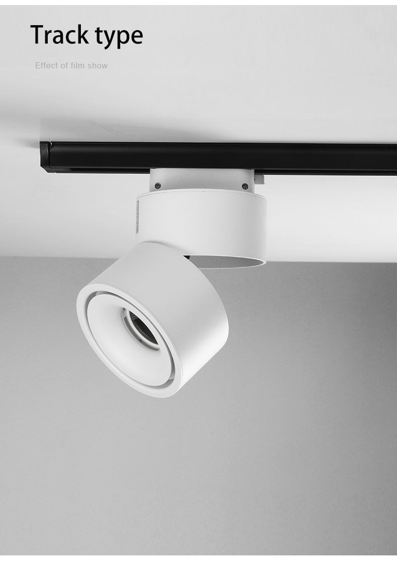 BRGT LED Spot Lights Surface Mounted Ceiling Lamp 5W7W12W Downlight Foco Foldable Track Light For Kitchen Store Indoor Lighting