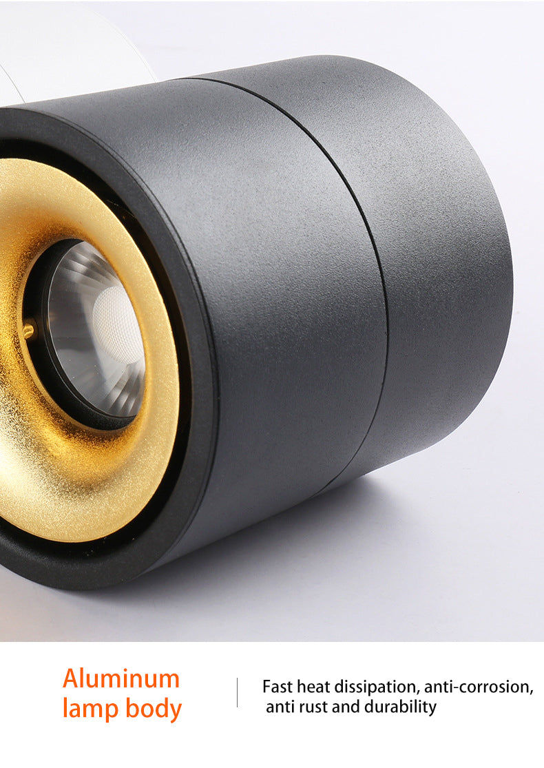 BRGT LED Spot Lights Surface Mounted Ceiling Lamp 5W7W12W Downlight Foco Foldable Track Light For Kitchen Store Indoor Lighting