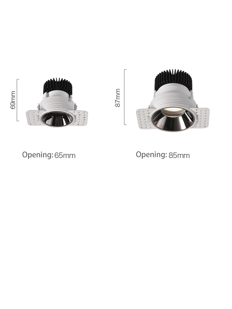 BRGT Borderless LED Spot Light Recessed Downlight Narrow Ceiling Lights Focus Lamp 220V For Kitchen Living Room Indoor Lighting