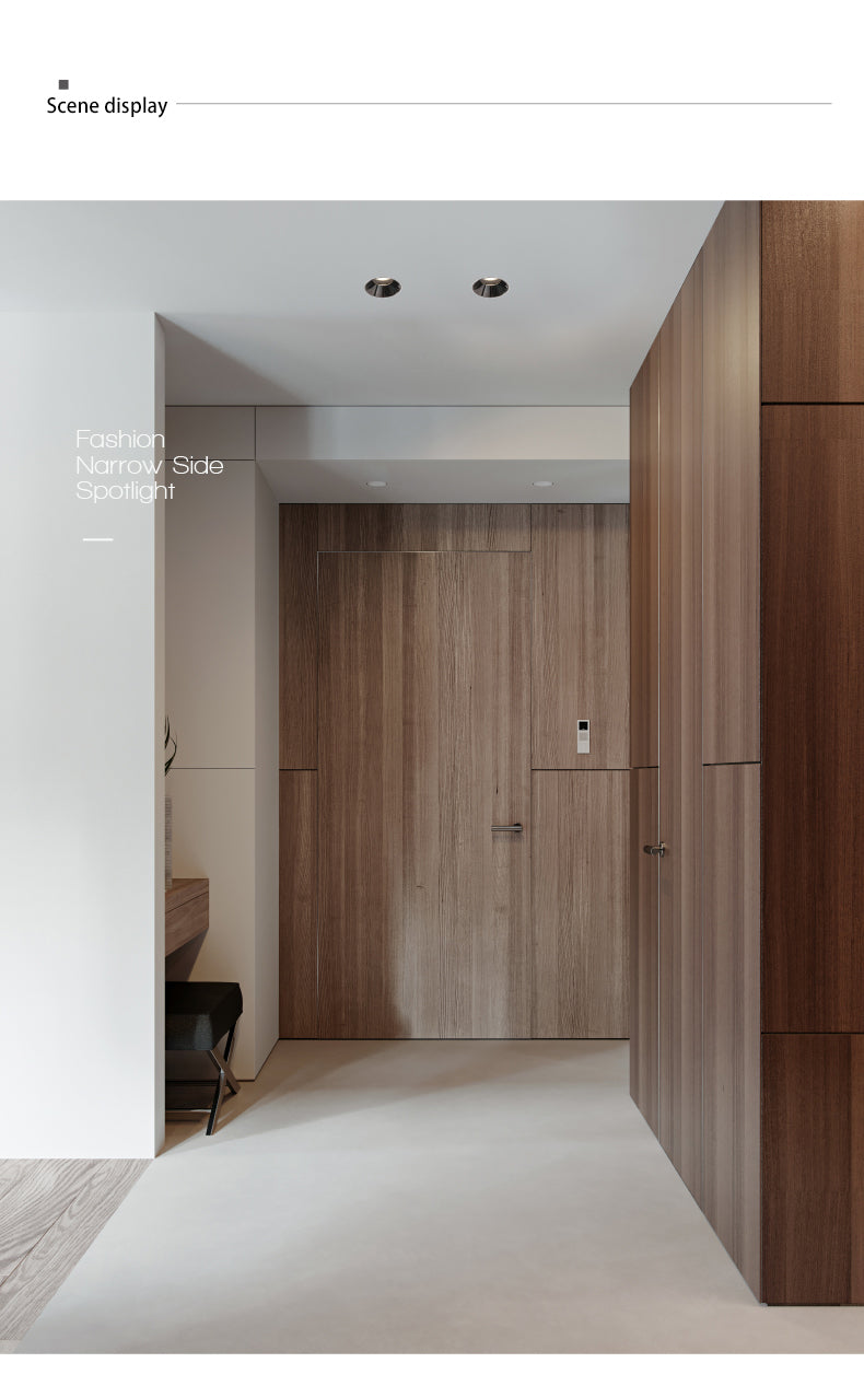 BRGT Borderless LED Spot Light Recessed Downlight Narrow Ceiling Lights Focus Lamp 220V For Kitchen Living Room Indoor Lighting