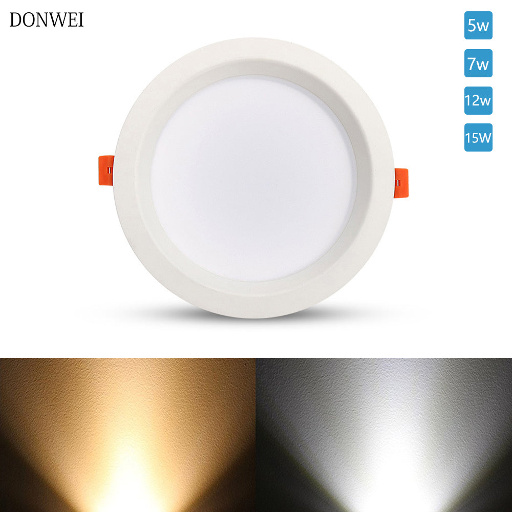 DONWEI LED Downlight 5W 7W 12W 15W Round Recessed Lamp 240V Led Bulb Bedroom Kitchen Indoor LED Spot Lighting