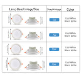 DONWEI LED Downlight 5W 7W 12W 15W Round Recessed Lamp 240V Led Bulb Bedroom Kitchen Indoor LED Spot Lighting
