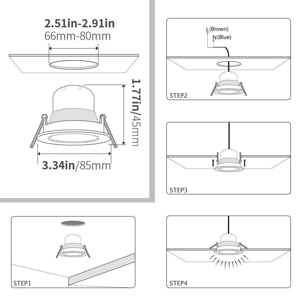 DONWEI LED Downlight 5W 7W 12W 15W Round Recessed Lamp 240V Led Bulb Bedroom Kitchen Indoor LED Spot Lighting