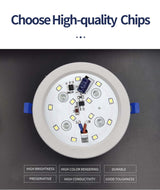 LED Smart Downlight Home Lighting Recessed 6 Pcs 20W 175V-250V Round Spotlight Smart Home Dimmable Indoor lights Fixture