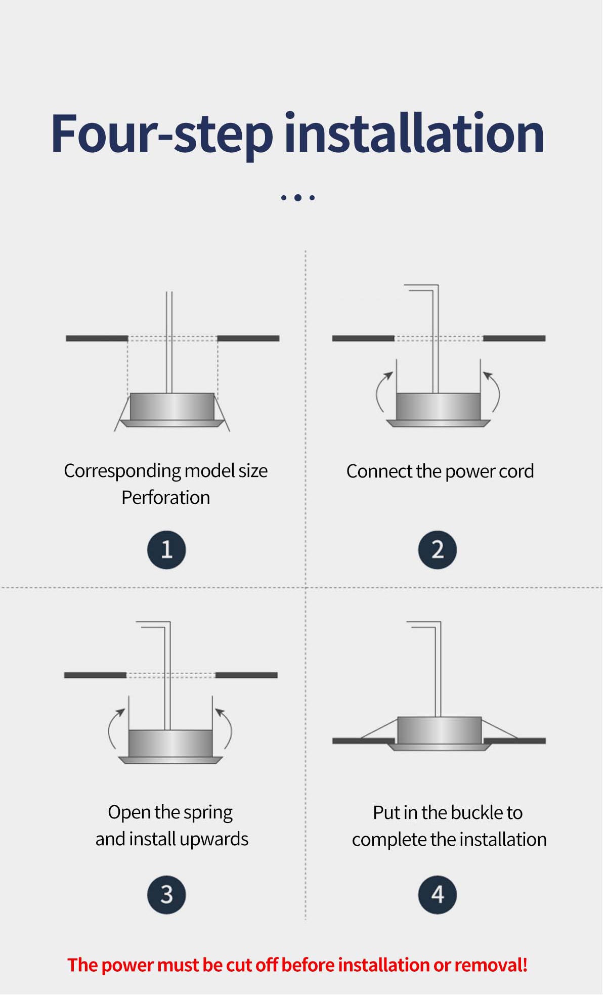 LED Smart Downlight Home Lighting Recessed 6 Pcs 20W 175V-250V Round Spotlight Smart Home Dimmable Indoor lights Fixture