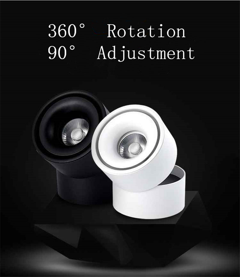 led downlight Surface mounted AC85-265V Adjustable 90 degrees 5W/7W/12W Spot light 360 Rotatable led lamp LED Ceiling Lamp