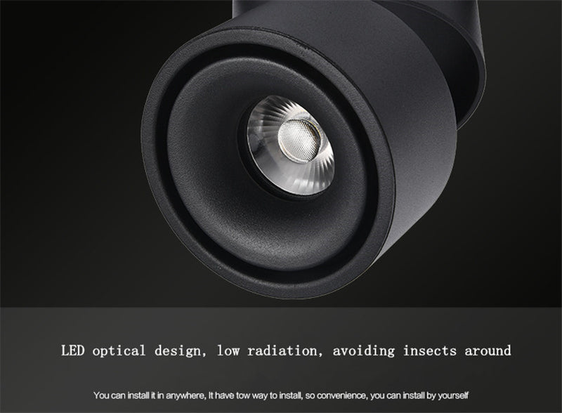 led downlight Surface mounted AC85-265V Adjustable 90 degrees 5W/7W/12W Spot light 360 Rotatable led lamp LED Ceiling Lamp