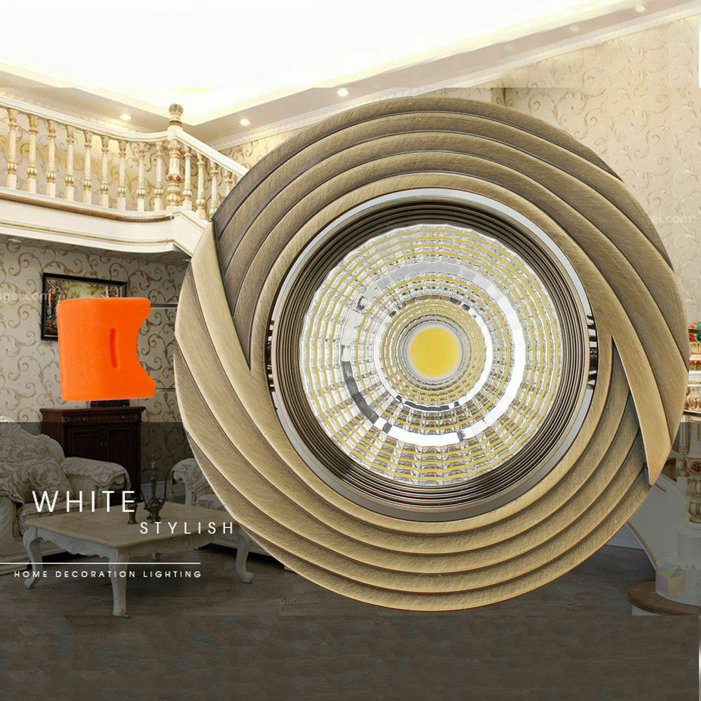 Dimmable LED Recessed 5W Antique Style Ceiling Light Fixture Downlight Lamp + Driver Spotlight  Lighting For Home Office Decor