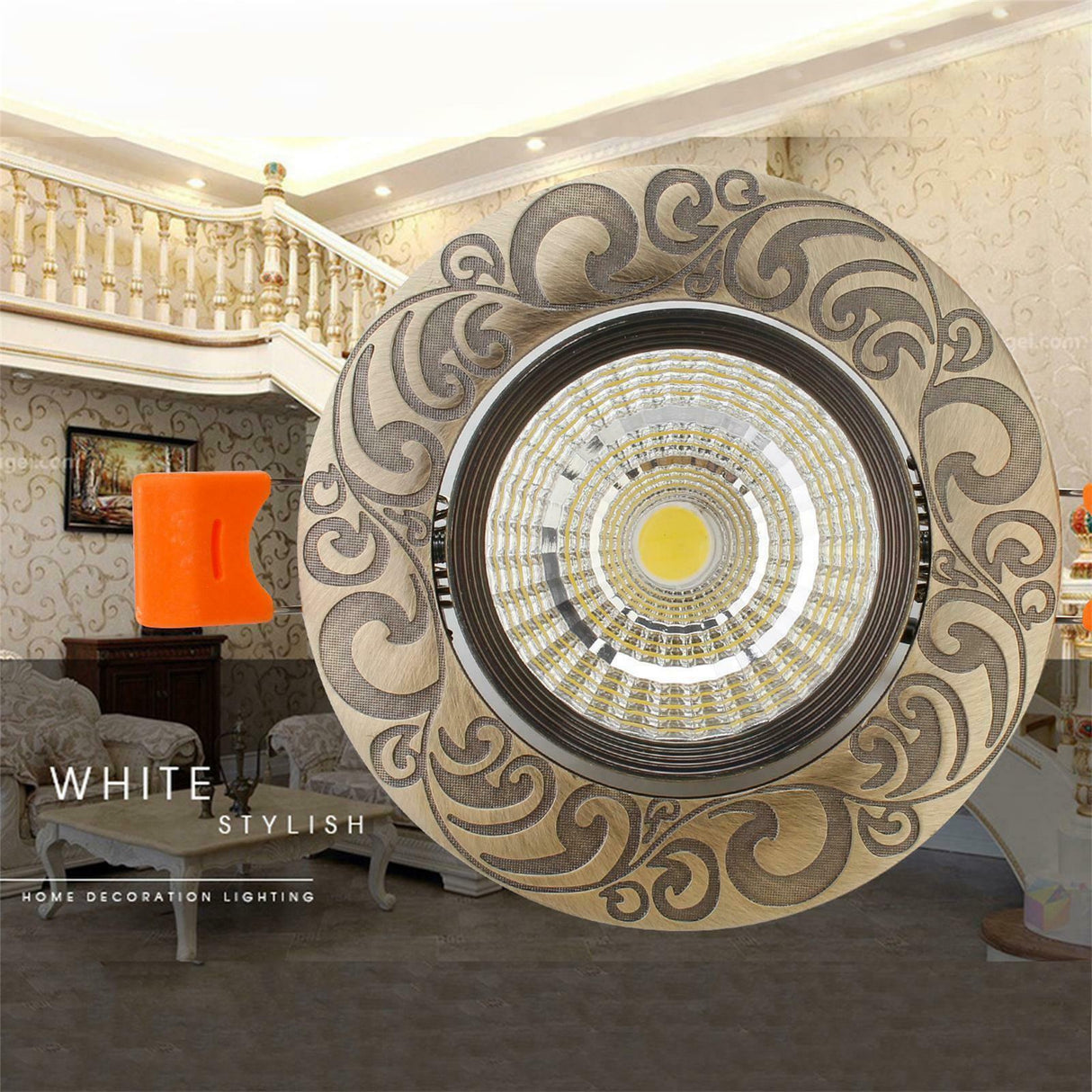 Dimmable LED Recessed 5W Antique Style Ceiling Light Fixture Downlight Lamp + Driver Spotlight  Lighting For Home Office Decor