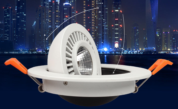 Dimmable Embedded Square Double LED Downlight 10w 14w 20w 30w White Shell Cob Ceiling Warm White AC85-265V