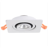 Dimmable Embedded Square Double LED Downlight 10w 14w 20w 30w White Shell Cob Ceiling Warm White AC85-265V