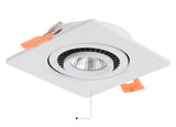 Dimmable Embedded Square Double LED Downlight 10w 14w 20w 30w White Shell Cob Ceiling Warm White AC85-265V