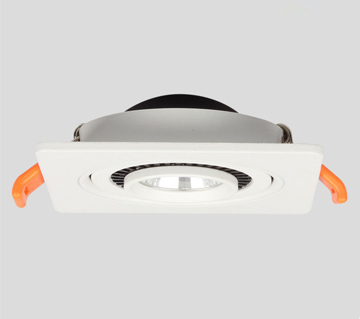 Dimmable Embedded Square Double LED Downlight 10w 14w 20w 30w White Shell Cob Ceiling Warm White AC85-265V