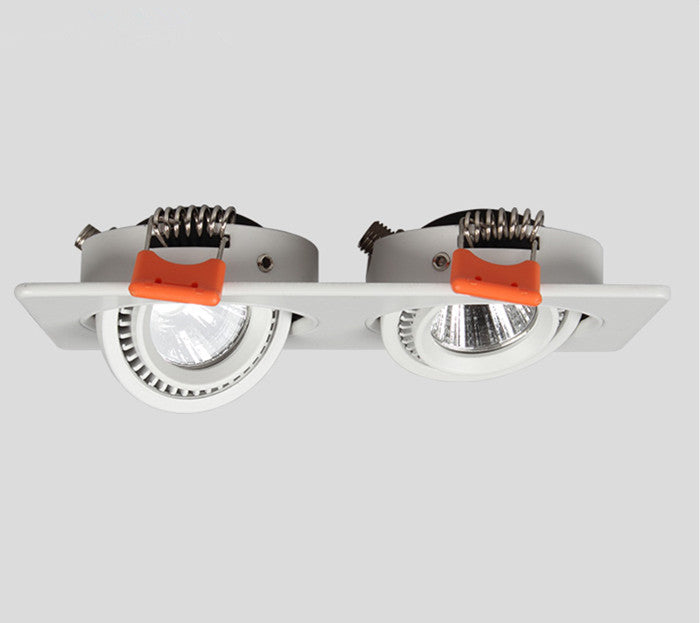 Dimmable Embedded Square Double LED Downlight 10w 14w 20w 30w White Shell Cob Ceiling Warm White AC85-265V